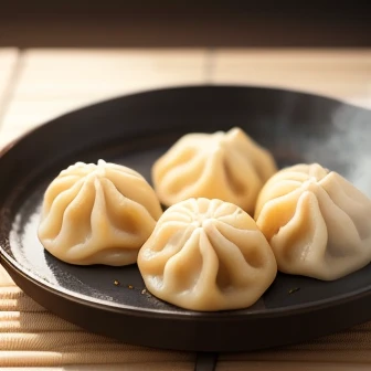 These dumplings are made by thinly rolling out wheat flour dough into a semicircular shape and frying them.、