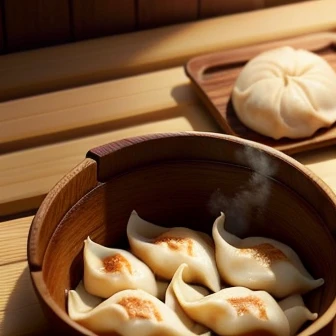 These gyoza dumplings are made by rolling out wheat flour dough thinly and shaping them into a semicircular shape, with a nice browned surface.、Gyoza with grilled edges、