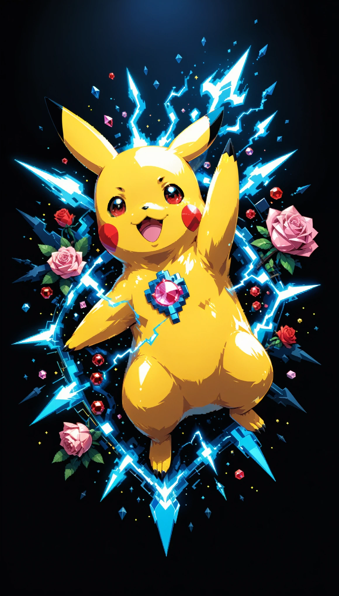 (in style of Nick Veasey:1.4),(in style of A. R. Penck:1.2),
bright colors,conceptual design of the transparent glass human heart (organ),(pokemon sm:1.4) sytle,((pixel style:1.5) pikachu closeup:1.5),(gold case:1.3),(blue fire heart (organ) closeup:1.4),(Flexible Polyhedron:1.3),(Rose Quartz:1.3),(blue lightning draws lines:1.3),(the red crescent moon background:1.4),sharp,sharp image,(insanely detailed and intricate, hypermaximalist, elegant, ornate, hyper realistic, super detailed:1.1),extremely detailed,Amazing resolution,8k,(Ray Tracing:1.3),masterpiece,(Particle Effects:1.3),(Beautiful Effects:1.3),
BREAK
(darkness:1.4),(extreme shadows:1.4),(Best Shadow:1.4),dark atmosphere,