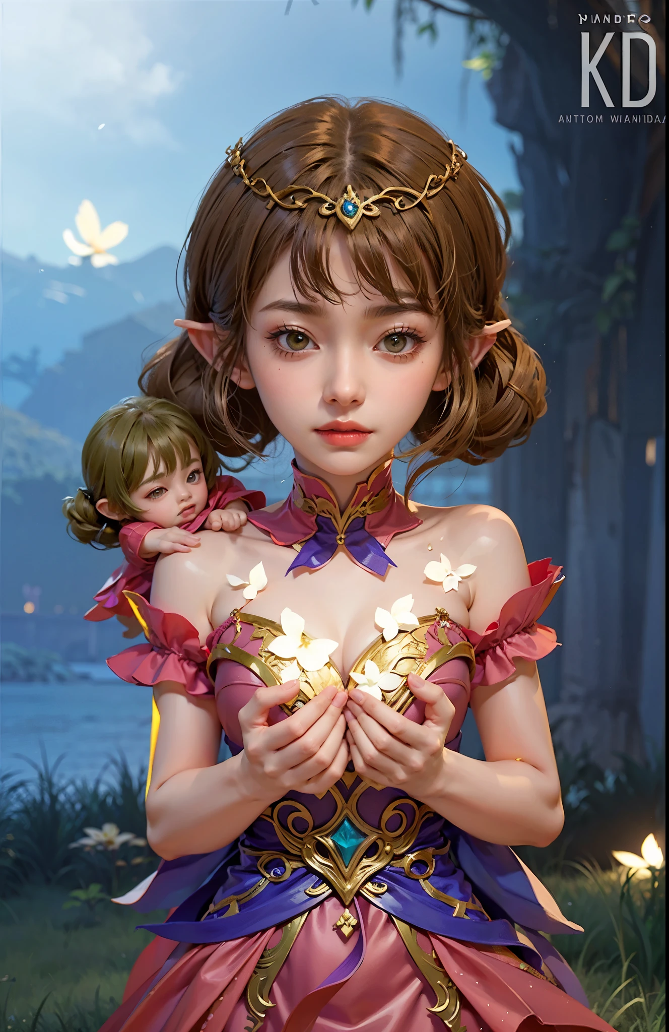 a close up of a girl (mobile legends character)blonde & grey hair , big booobs , shadowbringers cinematic, 4 k detail fantasy, a beautiful fantasy empress, game cg, xianxia fantasy, xianxia hero, 2. 5 d cgi anime fantasy artwork, cinematic goddess close shot, ruan jia and artgerm, wow 4 k detail fantasy, hyperdetailed fantasy character