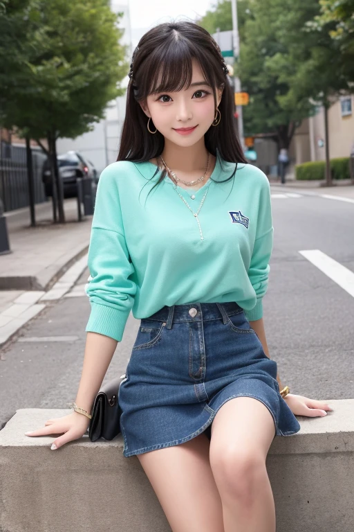 Cute Girls、high school girl、mini skirt、sit