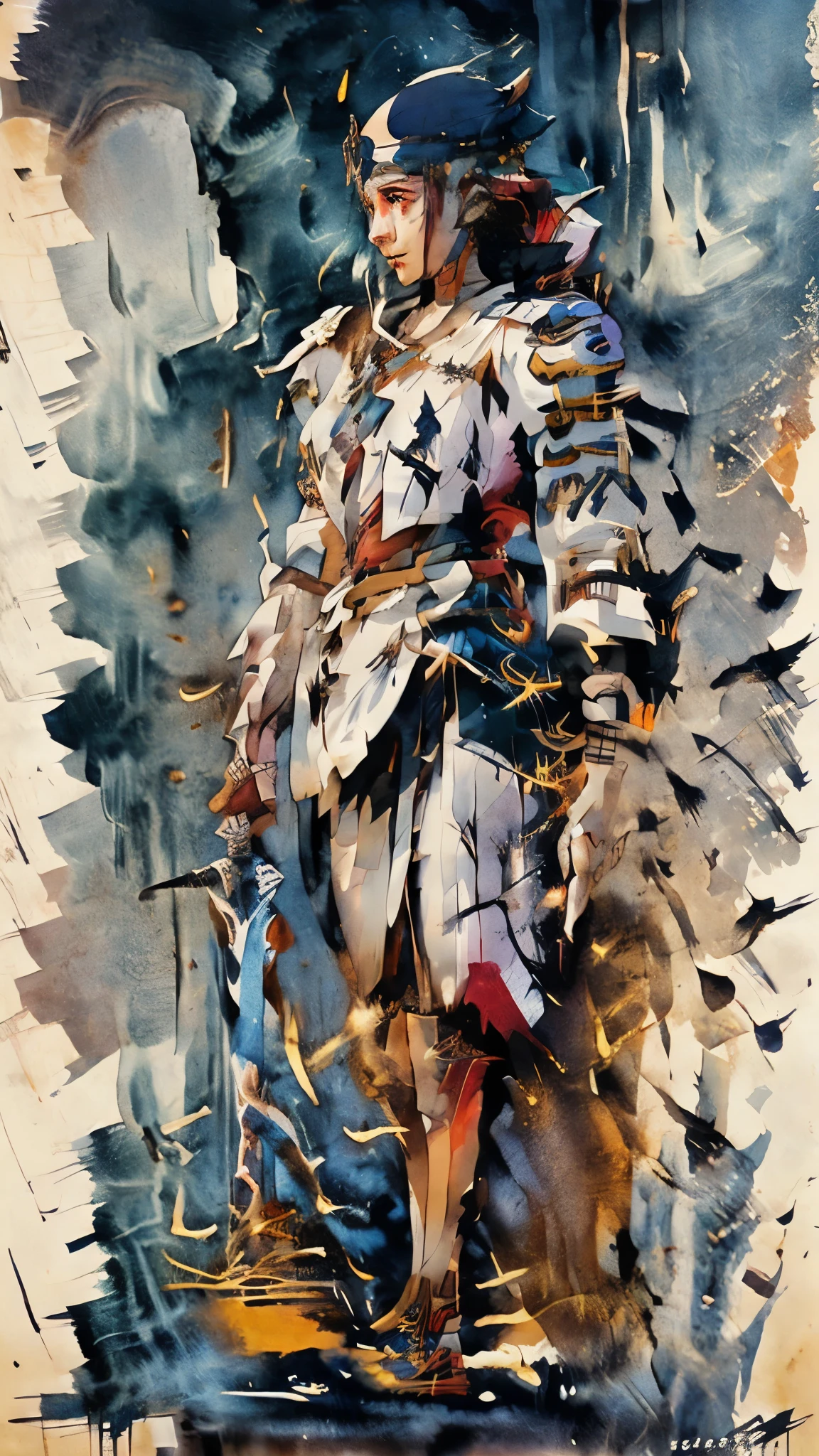 a close-up of a person standing on the beach with a bird, arte conceitual de Yang J, Vencedor do concurso Artstation, arte de fantasia, peter Mohrbacher. Motor irreal, in the art style of Mohrbacher, symmetrical epic arte de fantasia, angelarium, Mohrbacher, Motor irreal arte de fantasia, as a mystical valkyrie, arcanjo, mystical valkyrie, raw, 16k