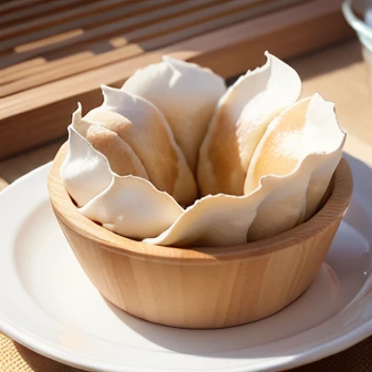 These dumplings are made from wheat flour dough stretched thinly into a semicircular shape.、Gyoza with grilled edges、