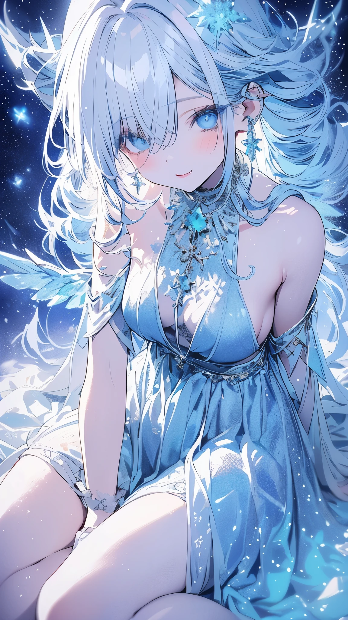 （（Realistic illumination，top Quority，8K，tmasterpiece：1.3）），Clear focus：1.2，1个Giant Breast Girl，Perfect beauty：1.4，Slim abs：1.1，（（long dark white hair，The large：1.2）），（Torn dress：1.3，white transparent full leg stockings：1.2，Mesh transparent white panty interior，during night：1.1），delicated face，二重まぶた，Reached，（Whole body lying in bed： 1.2），facing at camera，Raise your legs high，legs are open，hightquality，tmasterpiece，超A high resolution，（realisticlying：1.4），RAW photogr，1girll，darkly，Deep shading，cold light，Spread your legs apart，Reached，White transparent panties、One girl, 独奏で, (((trapped in big krystal)))(trapped in krystal:1.7),((add eye details)), ((add face details)), krystal, Star, shine, beautiful night sky on background, Moon, Stars on background,Diamonds、たくさんのkrystalが付いたドレス, fantasy dress, A magical dress with a transparent chest, krystal製シースルー, lady with glowing flowers dress, intricate fantasy sheer dress, See-through rainbow color, translucent intricate gown, Translucent intricate costume design, translucent  dress, a stunning young ethereal figure, jeweled opal statue, fantasy transparent costume, Made of dried flowers、Glasswork、glass slipper with gold and white flowers, 気まぐれIntricate details, intricate and Elegant, beautiful detailed Elegant, Fairytale style, ultra Intricate details, Elegant. Highly detailed, complex and beautiful, golden Intricate details, Cinderella, side view Intricate details, Complex gold elements, Intricate details, Complex and detailed, super complex details、There is a sofa and table in a room with blue curtains, anime aesthetic, Anime Background, dreamy and detailed, anime beautiful peace scene, Anime Background art, beautiful anime scene, very magical and dreamy, blue and white tones, Relaxing environment, Ethereal dreamy theme, dreamy aesthetic, Anime that won the Aesthetic Award, relaxing concept art, blue themed, quiet and serene atmosphere、A charming, Sheer,The nipple is visible、large boob、sexy-S 100, seductive lingerie camisole、a close up of a woman's underwear with a Bra and panties, bright blue shiny lingerie, lingerie, lingeries beauty, Sheer underwear, laced lingerie, lingerie!!, Bra, wearing sexy lingerie, Bralette, captivating and enticing, harnesses and garters, lingeries, so sexy、Full-body image、The whole body is visible、frombelow、underfoot、Foot first、From head to toe、Toostock、lying back on、on the beds、Sleep in bed、sprawl、Melody Mark,最hightquality、masutepiece、1womanl、独奏、(abstract  art:1.4),(Psychedelia Theme:1.6),(Gunjo World:1.5),(Snow World:1.5),(Winter World:1.5),(At the center of the world is the most beautiful woman in the world),(many stars are falling:1.3),A ray of light spreads,Crystals spreading from the center,prisma(Nostalgic landscapes:1.5),(colorful flower:1.3),Garden Girl,gentle sunlight,Soft breeze,Delicate flowers,A rainbow-colored butterfly flaps its wings,Mesmerizing natural beauty,Fragments of Shining Stars, krystal,