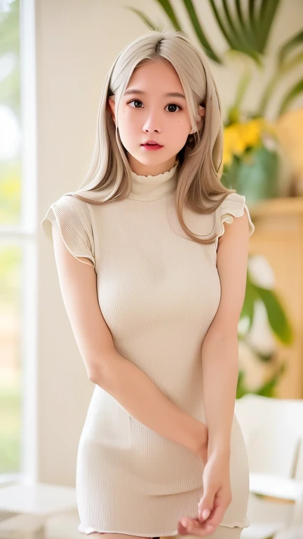 Mulher sexy、roupas sensuais curtas, characteristic hairstyle、Random hair color、(((A look of boredom)))、Olhos pequenos、fleshy lips、(((１６talento)))、(vestido de malha、vestido preto justo:1.5)、ar livre、Summer sunshine、summer park、flores de cerejeira、Someiyoshino flores de cerejeira、mais alta qualidade、ultra high resolution、Super detalhado、Obra de arte:1.5、８ｋ、Film section、Anatomia perfeita、cinematic lighting、50ｍｍFotografado com uma lente、Fotografo profissional、