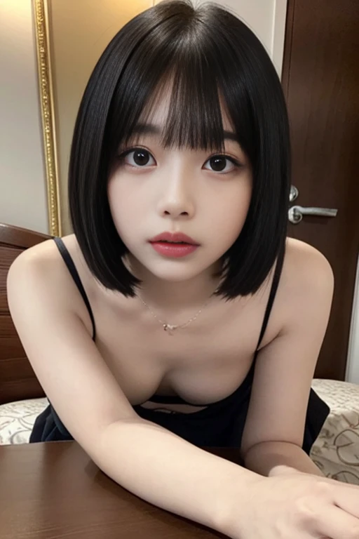 masterpiece, highest quality, One Girl, (beautiful girl, cute:1.3), (:1.3), Definition of Very Fine Particles, (Symmetrical eyes:1.3), (stage),, Beautiful breasts, Brown eyes, Parted bangs, Brown Hair, (Eye and facial details:1.0)((Browsing Caution))、 (Highly detailed eyes, Highly detailed face)、(Realistic),(High resolution close up), Portrait of a girl from chest to head,(( All Nude))、 Award-winning photo,、flat chest、 (Highly detailed eyes, Highly detailed face)、((15 years oldbreasts、、(Small breasts:1.2)、Small breasts、 (Very few、flat、In many cases、Stomach、Whole Body Ezbian、Medium Hair、Bright light、On the bed、Open your thighs、Spread your legs、Pee、