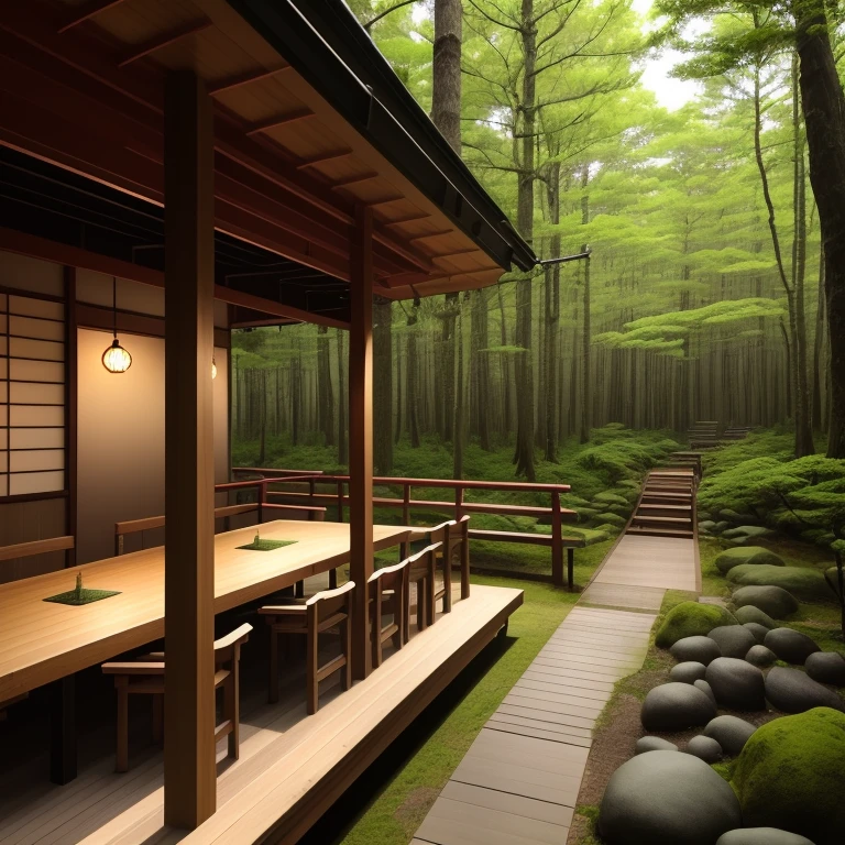 forest　Izakaya with green interior