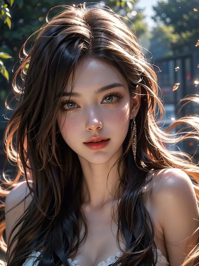 a beautiful woman, detailed face, beautiful detailed eyes, beautiful detailed lips, long flowing hair, dynamic movement, nice warm smile, (best quality,4k,8k,highres,masterpiece:1.2),ultra-detailed,(realistic,photorealistic,photo-realistic:1.37),portrait,vibrant colors,natural lighting,warm tones,dynamic pose,detailed facial features,soft skin,elegant、Mimicking a cat movements