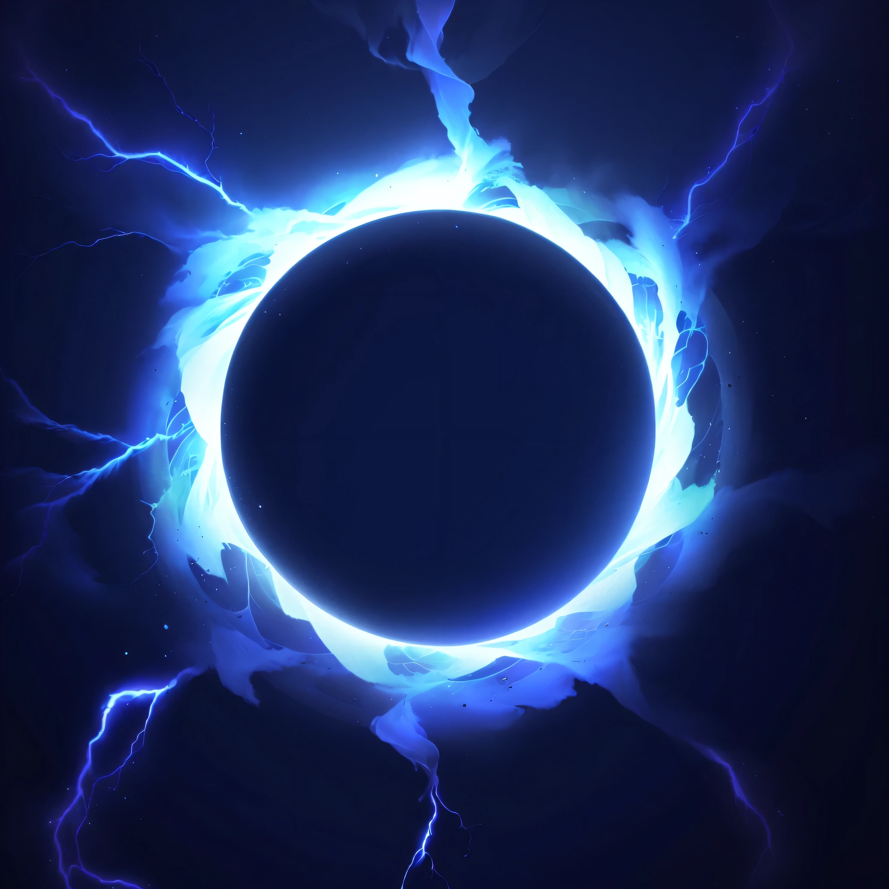 magnetic circle, electricity, black background