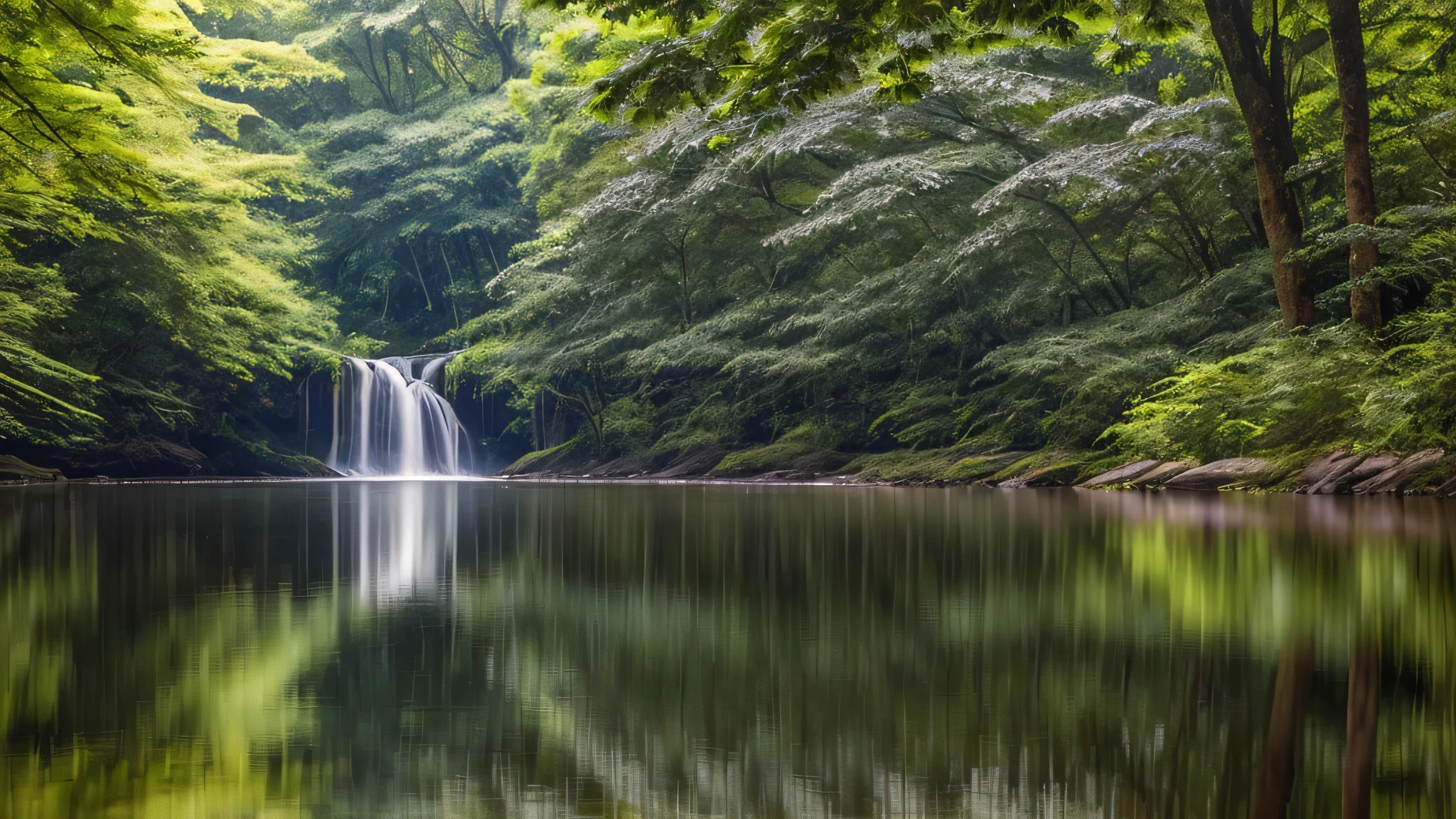 ,(( grow)),(( Hall々A pose)), Located beside a clear river in a lush forest,(( Towering Tree々and lush green foliage)).(( Decided)),(( Focus on his powerful reflection in the water)). ((Photo taken from an approximate distance)), ((bright)), ((be familiar with)), ((Capture in high resolution)), ((Print Shop)), ((Perfect for printing)), ((masterpiece)), ((Realist)), ((nudist)), ((ecological)),, ((high quality)), ((Canon Camera)), ((l
