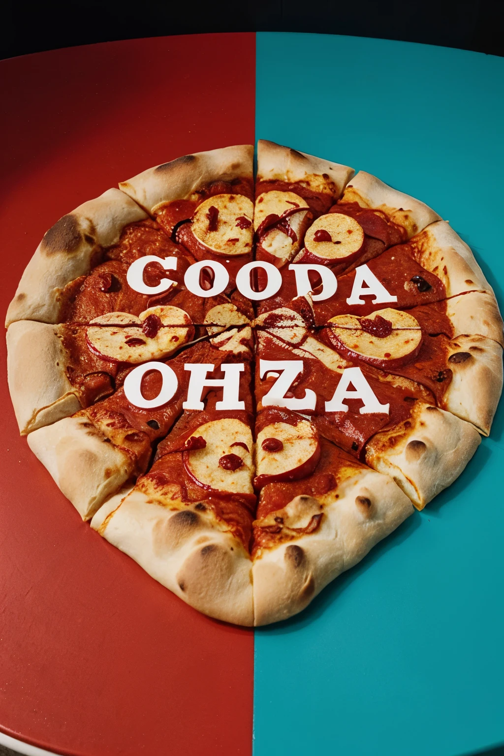 creative pizza logo with name syhhh pizza
