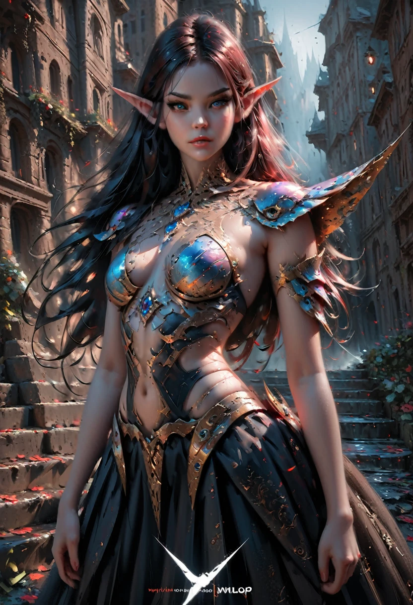 Elf, (long pointed ears:1.5), Artgerm, WLOP, Greg Rutkowski; Beautiful Elf, Detailed Pupils, Intricately Designed Flower Armor, Perfect Face, Photograph Taken on Nikon D750, Intricate, Elegant, Digital Illustration, Scenic, Hyper-Realistic, Hyper-Detailed, 8k sinister by Greg Rutkowski horror Gustave Doré Greg Rutkowski, Super Hero Stance