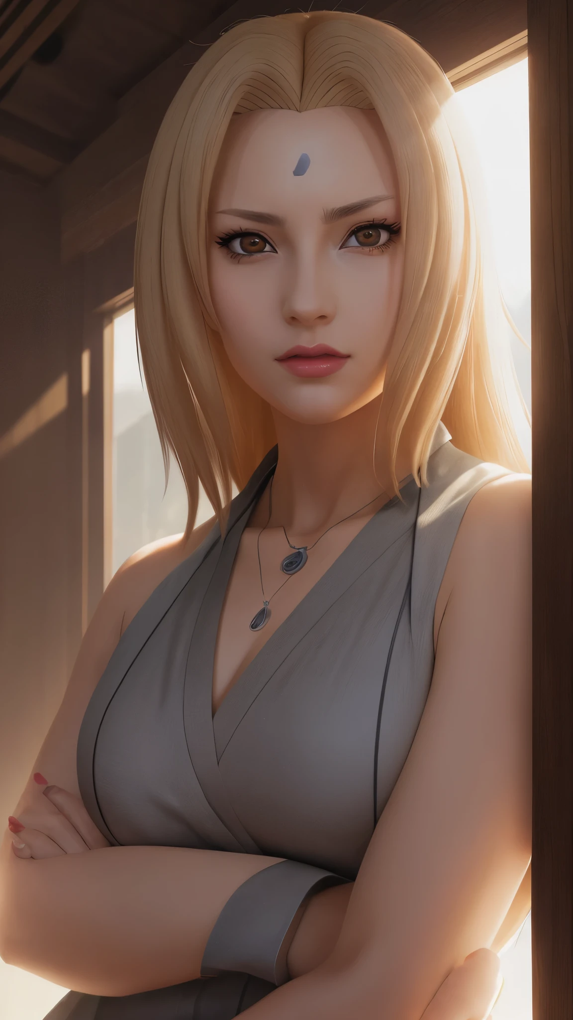 a beautiful woman, both hands holding money, background supercar, tsunade, naruto shippuden, extremely detailed face and eyes, detailed lips and nose, detailed hands, 1girl, elegant pose, photorealistic, 8k, hyperrealistic, hyper detailed, cinematic lighting, dramatic chiaroscuro lighting, dynamic composition, vibrant colors, rich textures, intricate details, volumetric lighting, photographic, award winning photography, professional digital art, masterpiece