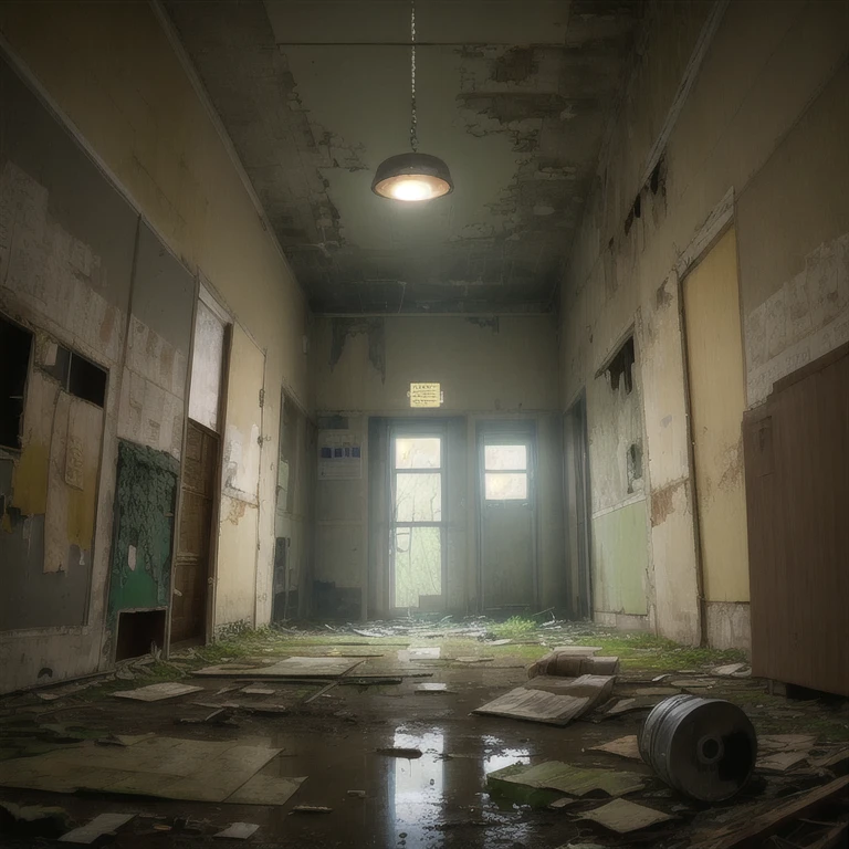 Abandoned hospital in the middle of the night