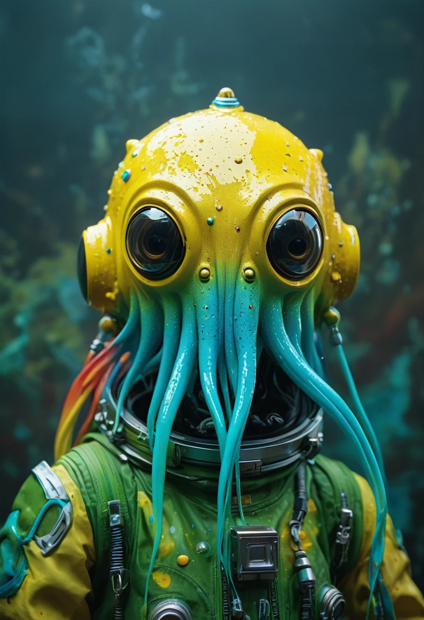8K, ARTISTIC photogrAphy, best quAlity, mAsterpiece: 1.2), A (potrAit:1.2) Don Bluth Style ASTRONAUT Cthulhu yellow Toon Doll, full body RAW candid cinema, cyan hair, 16mm, color graded portra 400 film, remarkable color, ultra realistic, sad admosphere, dark lighting, oppressive atmosphere, depressive colors, kodak portra 400, photograph,r, Natural Light, Pinhead lighgts, blur reflection, Brush Strokes, Smooth, abstract, Splatter, Oil On Canvas, rainbow colors, fractal isometrics details bioluminescens : a stunning realistic photograph of wet bone structure, 3d render, octane render, intricately detailed, titanium decorative headdress, cinematic, trending on artstation | Isometric | Centered