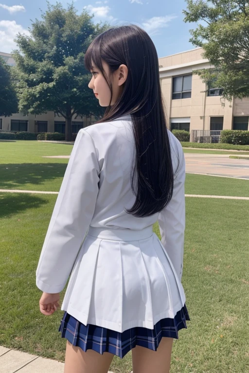 High School Students,Double tail,White,JK school uniform