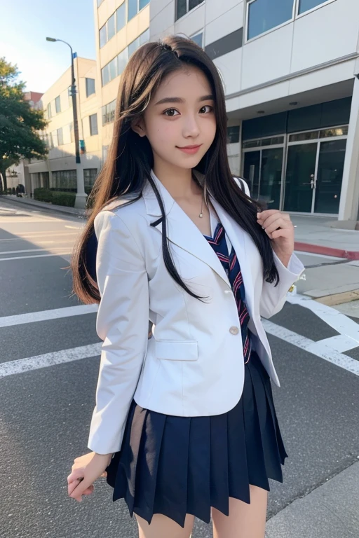 High School Students,Double tail,White,JK school uniform
