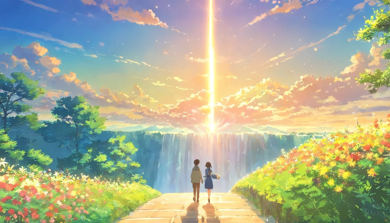 ３４歳のConstantine１The world７Crispus of the Year。They are happy parents。Constantine１The world holds Crispus in high esteem.。Emerald green waterfall。Clean and warm climate。heaven。Paradise。Rui々Fresh flowers。Heavenly Jerusalem。Golden Light。Dreamy landscape。Healing。Forgiveness。Salvation。Eternal Love。