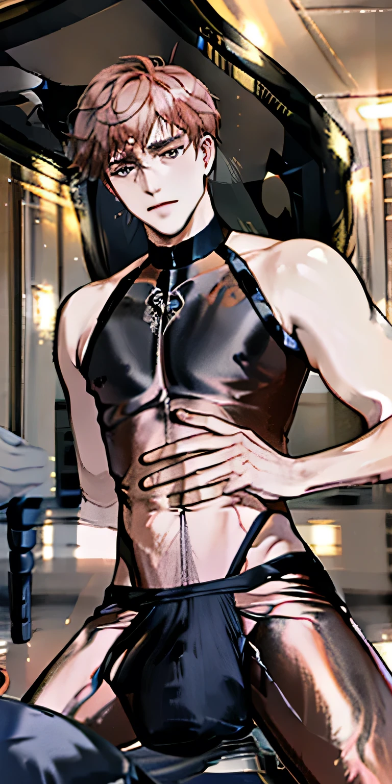 (masterpiece, best quality), 2 boy, young man,Shyness blush,musculous, short blue purple and pink-orange hair, Dark gray eyes, complex, (dress room), full bodyesbian, White baseball uniform, Open light purple jacket, Pectoralis abdominal muscles,vivd colour,(depth of fields:1.2),(abs),Be red in the face,l huge bulge ooking at viewert,A piano,spread their legs,giant, fills the room , extremely tall, extremely muscular, extremely huge bulge , hyper muscular, superhuman,