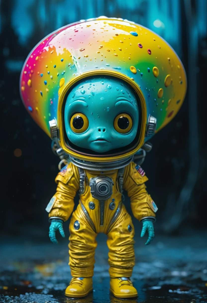 8K, ARTISTIC photogrAphy, best quAlity, mAsterpiece: 1.2), A (potrAit:1.2) Don Bluth Style  ASTRONAUT Cthulhu yellow Toon Doll, full body RAW candid cinema, cyan hair, 16mm, color graded portra 400 film, remarkable color, ultra realistic, sad admosphere, dark lighting, oppressive atmosphere, depressive colors, kodak portra 400, photograph,r, Natural Light,  Pinhead lighgts, blur reflection, Brush Strokes, Smooth, abstract, Splatter, Oil On Canvas, rainbow colors, fractal isometrics details bioluminescens : a stunning realistic photograph of wet bone structure, 3d render, octane render, intricately detailed, titanium decorative headdress, cinematic, trending on artstation | Isometric | Centered