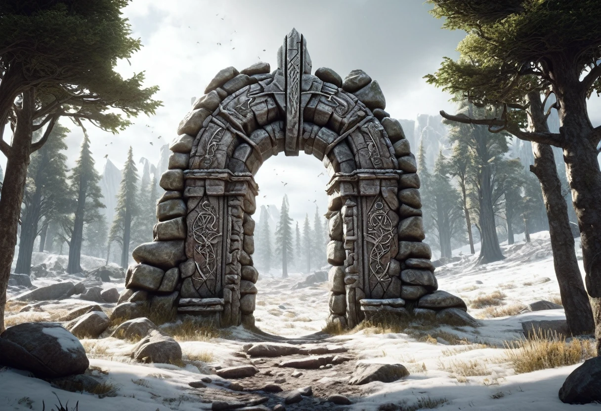 (((a multiple realistic 3d phtogametry of dungeon stone wall game asset for unreal engineer epic game, The lost of US, J.R. Tolkien style themed, white background, three side view, rightside view, front side view, realistic 3d polimesh 16k PBR, cinematic))) Hyperrealistic art fantasy Prairie landscape, a Rune covered (marble (stone)) portal in the Prairie, a detailed matte painting by Mike Winkelmann, cgsociety, fantasy art, forest portal, , cgsociety 9 . Extremely high-resolution details, photographic, realism pushed to extreme, fine texture, incredibly lifelike