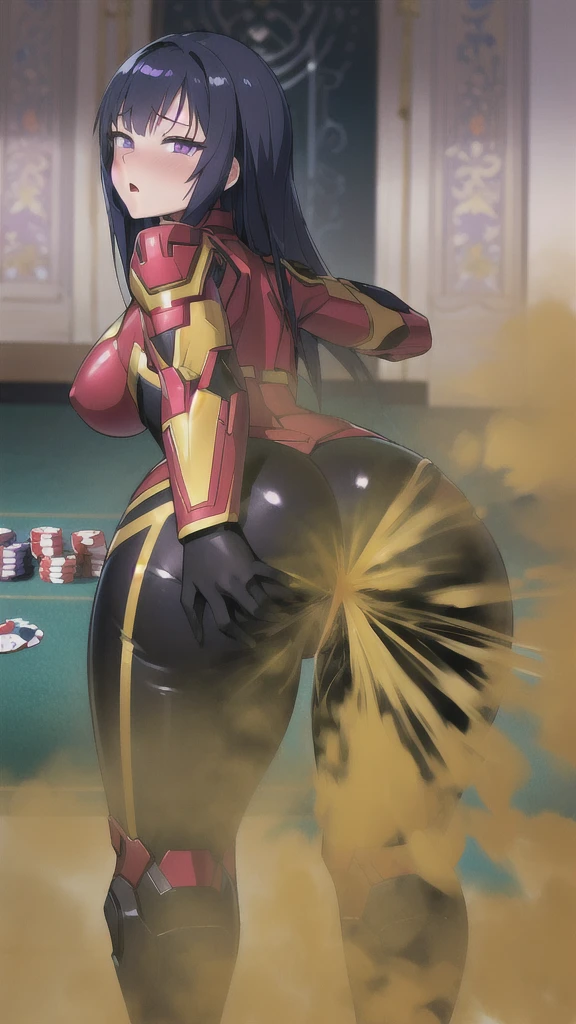 ((velocity)),Attacked by farts,(((age Hot Horny Women farting))),(hot girl farting and cumming),(purple eyes),(black long hair,velocity,)(a female),(wearing Latex iron man suit),(her butt facing screen and bending over)),(ass grab),(anime girl),(Casino),(orgasm, Ahegao, crossed eyes, she is horny), (masterpiece:1.2、top-quality, best-quality)、(the Extremely Detailed CG Unity 8K Wallpapers、ultra-detailed、Best Shadows)、(Detailed background)、(The best lighting、extremely delicate and beautiful)、depth of fields、1girl in、solo、upward looking gaze、