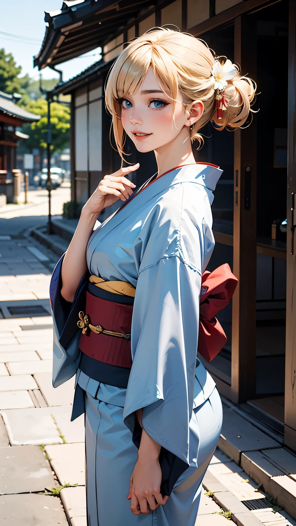 Red hair ornament for kimono