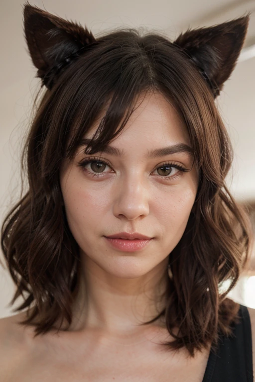 hair bobbles, wince, solid circle eyes, fake animal ears, ear blush, fang, Surrealism, drop shadow, stereogram, tachi-e, pov, 8k, super detail, best quality ((best quality)), ((masterpiece)), (detailed), perfect face