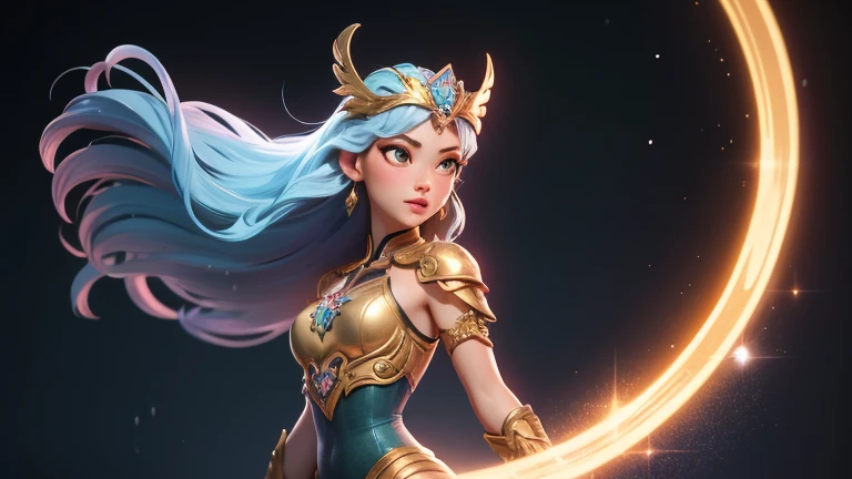 ((best quality)), ((masterpiece)), (detailed), Perfect face,, Perfect body，Perfect body，Wide angle composition，
Breasts of a woman in a golden transparent dress, University of Kili))),Slim waist,, long hair, 极其detailed细节,High-end real station, Heavy rain scene, detailed幻想艺术, Stunning character art, Beautiful and exquisite character art, Beautiful gold and silver armor, Very detailed, girl in shining armor, Exquisite headpieces and jewellery,crystal jewelry filigree, Galaxy, Stunning visuals, (Dynamic Stripes, light track:1.2), Vibrant colors,