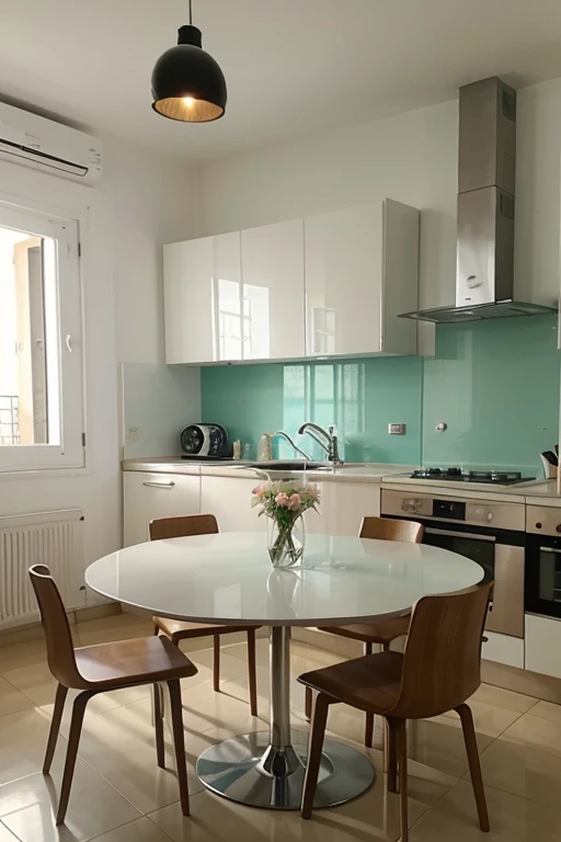 Sala comedor y cocina, espacio unico