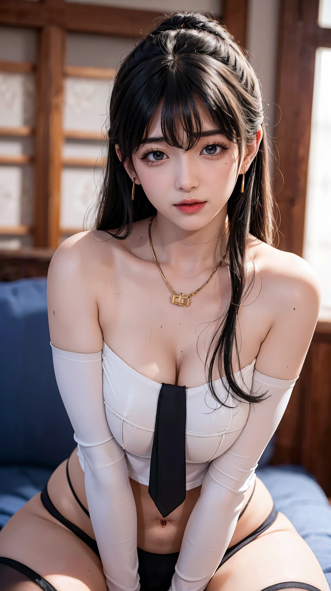 Black hair,(long hair),Black eyes, (Glowing eyes),(White stockings:1.2),,,Fun,Fascinating facial expression,Aheiyan,charming,blush,Shy,surprise,panic,shy,Shame,disgust,dislike,(Medium chest),quilt玩坏,quilt,wink at someone,Ah Hey Yan,Comfortable,Call,Open your mouth,Slobber,Eroquesis,Skin is fair and rosy,Ruddy complexion,Sweat,Wet,Color,one person,Students crying on the ground,Duck sitting,Unsatisfied,,petting,sexual pleasure,Endure the pleasure,leave,Charming expression,(Students crying on the groundDetailed depiction),(Duck sittingDetailed depiction正面),Detailed depiction,Half-length figure(masterpiece), (close up), (best quality), Very detailed, (close up) Beautifully, beautiful, (close up), (A beautiful Girl), (collar, collar), (Delicate pink areola nails:, (Delicate skin painting), (thick skin: 1.4), Top CG 品质 8k 壁纸, Practical, master level, masterpiece, portrait, center, Watch the footage, Beautiful Chinese-Korean mixed-race idol, (Ultra-fine description of faces and facial details), (blush), bitten lip makeup, sweet smile, Perfect facial features, Red Eyes, Blind band+Hair covering one eye, (Ruby nail). fat_ mons, Camel toe,"Top CG, best quality, masterpiece, Gentle beautiful girl, White skin, Perfect facial features, close up面部特征, Bright Eyes, red lips, Exquisite smile, Beautiful and heroic, necklace, Lace hollow collar, earrings, Black Hair, shiny, Transparent and visible skin, Upper body red long coat, Transparent plastic deep V-neck T-shirt lining, Showing breasts, close-up Showing breasts, Wearing a mesh skirt, 4k picture quality, Urban Beauty, modern City, Lace cutout socks, realism, City, TRAIN STATION, Qixi Festival, Standing, stroll, motion capture, Shopping, Wide-angle lens, 左腿大腿蕾丝领带long hair, 精致Perfect facial features, Perfect face shape, Light makeup, Liu Yemei, beautiful big eyes, Clear colored eyes, Sweet eyes and eye bags, Long eyelashes, Small upturned nose, moist and glowing lips, ((slim, golden ratio curve)), radiant skin, (((top: Printing T-Frame)), ((Bottoms: Denim shorts, ((Footwear: sports shoes)), ((at the airport, Detailed description, In front of the airport counter, permanent)), For the audience, Doppelgänger shot, Highest precision, Precise and perfect human structure, masterpiece, Best image quality, higher quality, High Detail, Ultra-high resolution, 8k resolution, Super fine details, Surreal photos, Pixel perfect white hair、Close-up of Miss wearing white mask, Beautiful character painting, guweiz, Gurwitz-style artwork, White-haired god, author:Yang Jie, 史诗般beautiful人物艺术, Stunning character art, author:Fan Qi, by Wuzhun Shifan, pixiv Art Street Guviz, Single ponytail, insult, High Ponytail, Tall and big, Long legs, (sleeveless lace shirt), (shorts), (Striped )), ((Striped )), Walk, elegant, dignified, Miss, beautiful曲线, sweet smile, Strong sense of detail and layering, color丰富绚丽, Has a unique texture, rich and colorful, color, vivid, Design Art, 16K, Super detailed, {{illustration}}, {Extremely refined}, {Exquisite surface treatment}, Super detailed, Delicate and shining eyes, {{light}}, 极致light效果, Model: realism, CFG size: 12, Laura: Bright texture (1.35), high quality, masterpiece, Exquisite facial features, Delicate hair depiction, Detailed depiction of the eyes, masterpiece, best quality, Ray tracing, Extremely detailed CG unified 8k wallpaper, masterpiece, best quality, (1 girl), 完美Miss身材, (((Skinny white T-shirt))), beautiful eyes, (Delicate face), short black hair, Tie your hair up, light blue hairpin, Black silk frame glasses, in class, (White skin), (Optimal lighting), (Super intricate details), 4k unity, (Super detailed CG), Showing off her white legs, , Hot Pants, shorts,