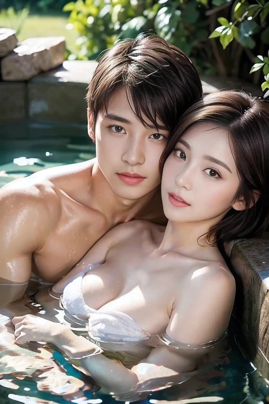 dense forest、forest、swamp、dim、A man and a woman alone、girl rapes man、bad girl、1 female、1 male、pretty girl、woman smiling lewdly、naked men、A man who was sexually assaulted by a girl、crying man、passive man、crying man、girl rides a guy、vaginal ejaculation、Creampie、overflowing semen、NSFW