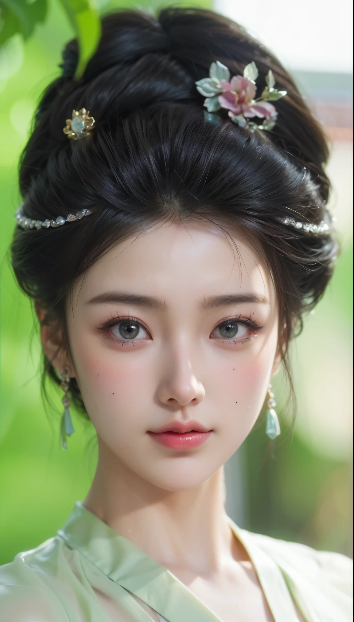 Game Art,CG Animation,Best image quality,Maximum resolution,8K picture quality,(A bust photo),(portrait),(Head close-up),(Rule of Thirds),Unreal Engine 5 rendering works,20 year old girl,((Queen)),The eyes are very detailed,(Large Breasts),Elegance and nobility,Light,Light线追踪,Game CG,((3D Unreal Engine)),OC rendering reflection mode,4k,Ultra-clear,Translucent lace,Fair and plump figure,Pretty Face,Light泽凝胶涂层,身着华贵礼服的Queen,Gorgeous clothing,Colorful makeup,Luxurious diamond necklace,Chinese Princess