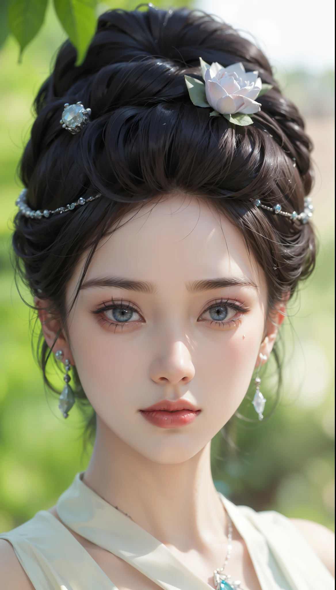 Royal sisters,Exquisite eyes,Frozen queen,Put the crown on your head,Detailed facial expressions body,Tall and big,Glamorous characters,Leg length,4k,HD,Sensual,White translucent lace,白皙The complete picture,Little cherry mouth,Beautiful and lovely,The complete picture,Rich facial details,Wear gorgeous jewelry,Royal Princess,Sparkling gemstone necklace,Chinese Queen