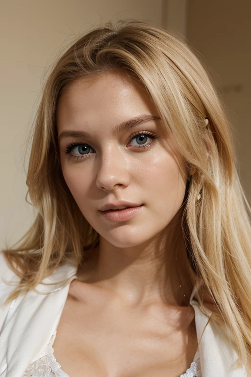 hyper réaliste visage femme blond francaise 22ans magnifique detail de haut qualiter