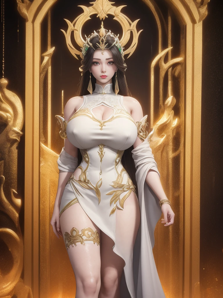 ultra realistic 8k cg, flawless, clean, masterpiece, professional artwork, famous artwork, cinematic lighting, cinematic bloom, perfect face, beautiful face, fantasy, dreamlike, unreal engine 5, science fiction, lace, lace trim, lace-trimmed legwear, luxury, jewelry, diamond, gold, pearl, gem, sapphire, ruby, emerald, intricate detail, delicate pattern, charming, alluring, seductive, erotic, enchanting, hair ornament, necklace, earrings, bracelet, armlet,autumn.Huge breasts、Showing breasts、Exposing breasts、Huge breasts,Huge breasts、Showing breasts、Exposing breasts、
((,1girl, pov,best quality,)) ,((((,1girl, solo, huge fake breasts:1.5, goddess dress, half body, looking at viewer, standing))))