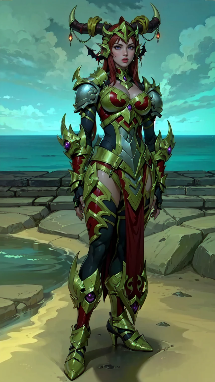 a digital illustration portraying a girl clad in an intricately designed Fremen suit reminiscent of the universe in Frank Herbert's "Dune." The suit boasts meticulous detailing, showcasing its desert-friendly features, including sand-resistant layers, functional utility belts, and a protective headscarf. Against the backdrop of a ferocious desert storm, she stands defiant, the tempest swirling around her. The artwork adopts a hyperrealistic style, accentuating the tactile feel of the suit's texture and the dramatic contrast of light and shadow in the midst of the storm, (Thick thighs:1.3), (huge breasts:1.4), ((CHUBBY:1.2)),  ((Standing in the middle TOP OF A HIGH ROCKY MOUNTAIN, SUNSET, BLUE SKY,)) 