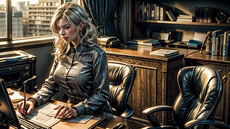 (A beautiful European woman wearing an office lady's suit is standing in the office)、(tailored jacket:1.4)、(white blouse:1.3)、(Clothes:1.3)、(blonde)、(middle-aged man wearing a suit)、(sexual harassment:1.7)、(full body shot)、(super beautiful)、(super beautiful顔)、(detailed face:1.5)、(worried look:1.6)、(Offices of major German companies:1.1)、(man hugs her chest:1.5)、(man hugs her waist:1.5)、(the man lifts her skirt、I can see her white panties.:1.5)、(At SFW), big boobs, maryjane
