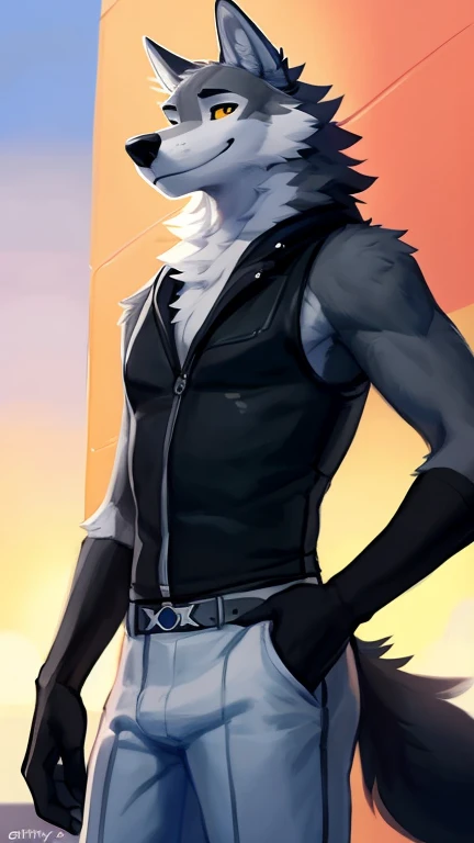 ((Danny a anthropomorphic black, grey, and white male wolf with summer clothing  )) , looking at viewer,a little to the side, fur,solo, cartoon, (highly detailed illustration:1.2), best quality, masterpiece, solo, tail, torso, , standing, social media background cover art profile picture looking really cool background picture to put as a cover artwork, extremely good background cover artwork,  phone background, with a with the background with really cool effects, really cool extremely nice background, Danny a anthropomorphic black, grey, and white male wolf, phone wallpaper background, at the viewer with a very romantic look and pose, big chest , day, , sensual, detailed, uploaded to e621, beautiful and detailed portrait of an anthropomorphic , (((male))) uploaded to e621, zaush, foxovh, movie lighting, thicc, alone, detailed, 8k res, hires, detailed eyes, good anatomy, good perspective, towards viewer, by bebebebebe, by sicklyhypnos, by gerkk, by orf, nice hands, perfect hands, happy, romantic, ray tracing lighting, rtx on, By Bebebebebe, by SpiritD, by KOBITOWANI, b est quality, masterpiece, perfect anatomy, detai led picture)), 1femboy, , sexy body, fluffy tail, shy, horny, romantic, up close, wearing not a single bit of clothing, huge thighs,, huge