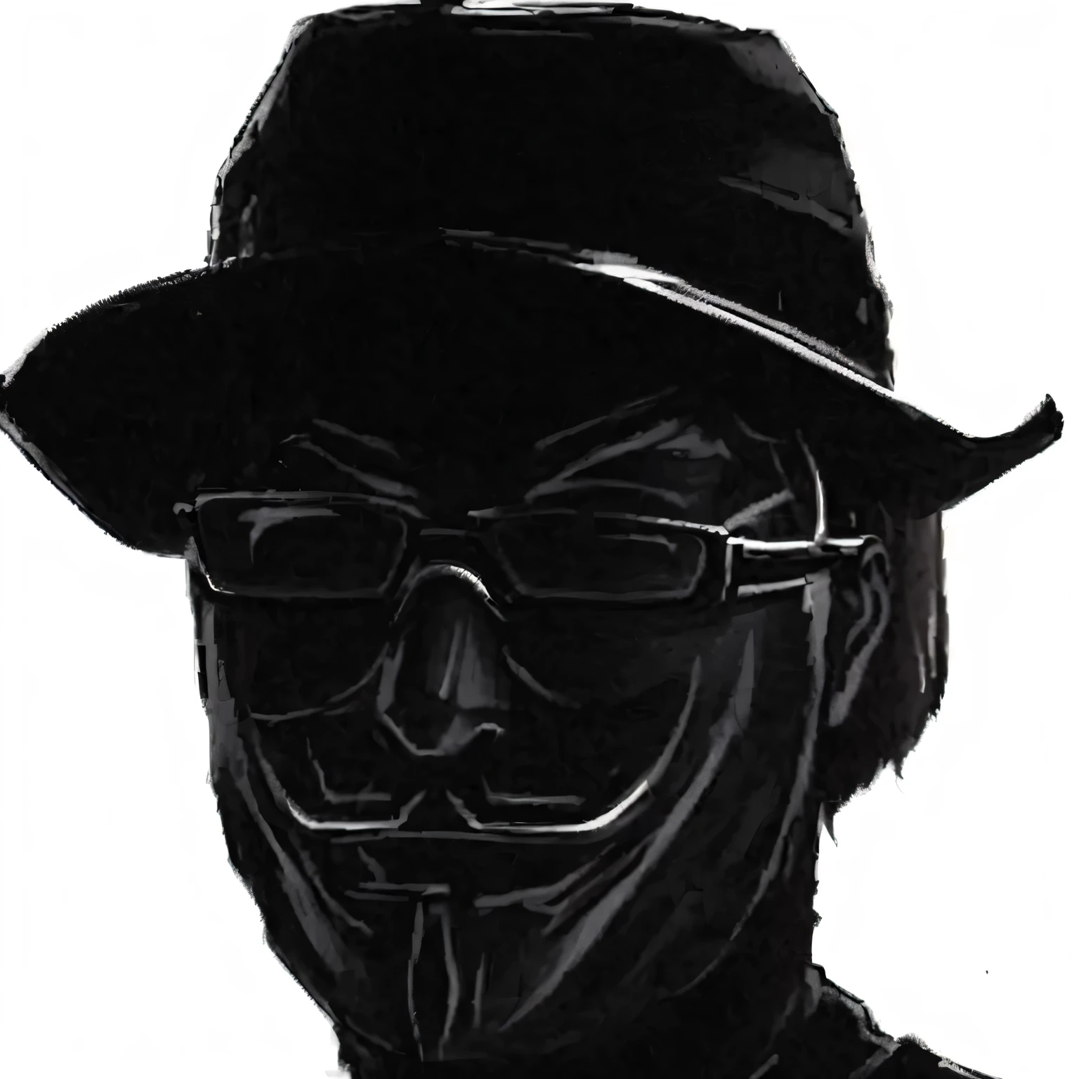 a close up of a man wearing a red hat and dark glasses, anonymous, anonymous mask, hacker, anonymous as a car, drawn in corel draw, unknown artstyle, very grainy image, drawn image, anonymous as a sausage, [ digital art, anime fantasy illustration by tomoyuki yamasaki, kyoto studio, madhouse, ufotable, trending on artstation, drawn in a noir style, grainy image,