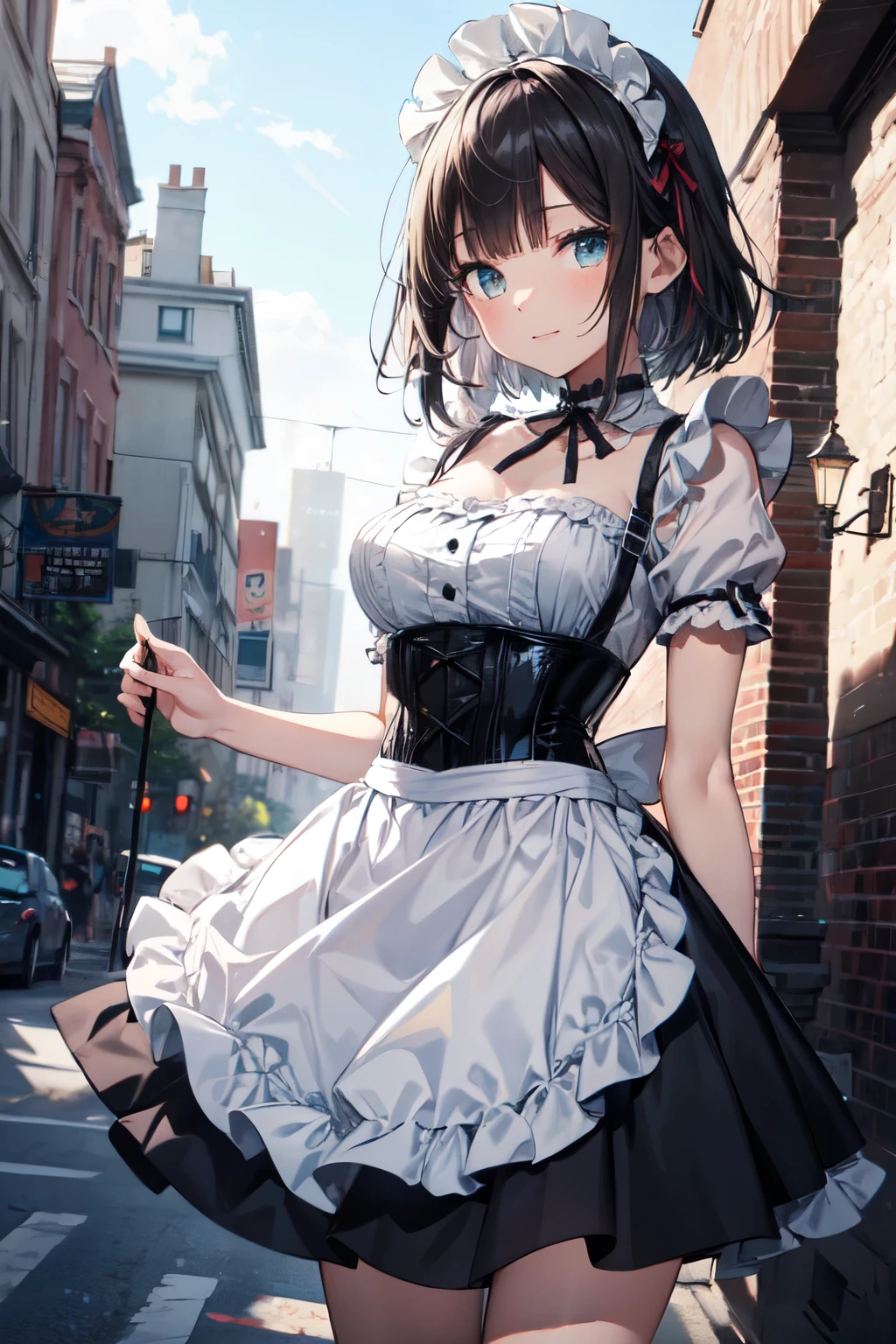 adult woman、exact number of fingers、Exact number of legs、Número exato de arms、bangss, ribbon ponytail, chestnut hair, (blush:1), (Put one hand in your panties:1.8), fingering, (pussy juice:1.2), cum in mouth, white and navy idol costume、The costume comes with a navy blue idol-style corset..., There is a ribbon on the collar of the costume...、It is a suit that covers up to the shoulders.., ~ boku, arm, e arms., This costume only opens wide in the chest...、high socks、idol style white skirt, (Underwear with elaborate and luxurious decorations:1.3), Fit your throat.., (White and pink panties with lots of lace:1.3), White lace bra:1.2), sexy underwear, thicc thighs、 beautiful big breasts, (erect nippleslips:1), The skirt is rolled up、highest quallity, high resolution, (fine and beautiful eyes:1.6), high-detailed face, perfect lighting, Very detailed CG, (perfect hands, Perfect Anatomia),look embarrassed、The expression of a person who avoids going to the bathroom, (Expression of sexual pleasure:1.4), (expression of agony:1.2)、Close your eyes、look sexy、I look up、mouth half open、Climax、all-body