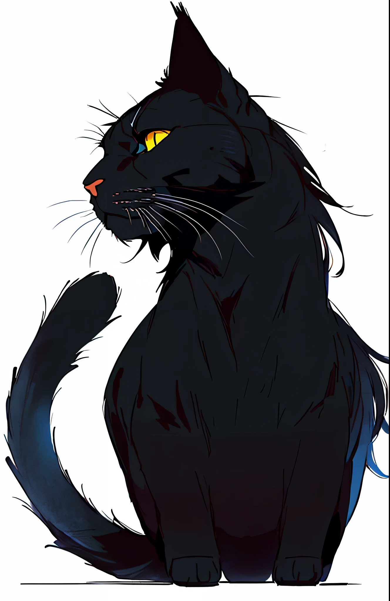 a close up of a black silhueta do gato with a curved tail, logo of a cat field clinic, anthropomorphic silhouette, silhueta do gato, Logotipo da Sahara Comics, logotipo do tema gato, ( Alexandre Arquipenko ), centre imagem, nada, logotipo sem texto, silhueta estilizada, head turned, imagem desenhadam, silhueta preta, imagem, high quality imagem”
