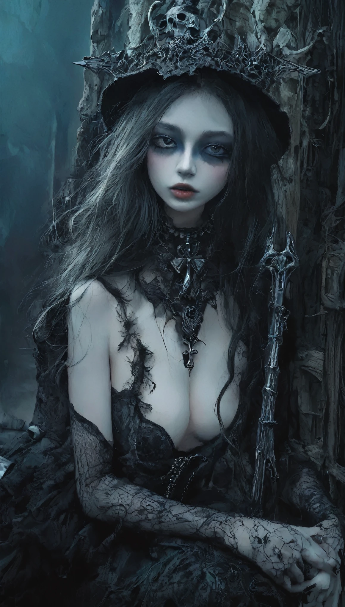 💀、☠、girl、❤、💀、Dark fantasy、💀🥵💗、