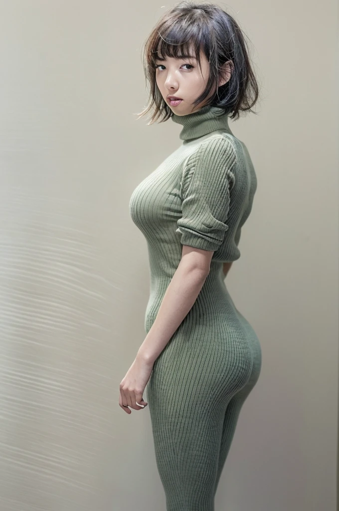 One girl,(Wearing a turtleneck sweater:1.2),(RAW Photos, highest quality), (Realistic, photo-Realistic:1.4), masterpiece, Very delicate and beautiful, Very detailed, 2k wallpaper, wonderful, In detail, Very detailed CG unity 8k wallpaper, Super detailed, High resolution, Soft Light, Beautiful detailed girl, Very detailed eyes and face, Beautifully detailed nose, Beautiful fine details,Cinema Lighting,City lights at night,Perfect Anatomy,Slender body,(short hair:1.3),(16k, RAW Photos, highest quality, High resolution), High-definition RAW color photos, Professional photos, (Layered silhouette: 1.2), Complex patterns, (Realisticな, Photorealistic: 1.3), (Japanese Girls), Big Breasts、Very firm breasts、are not drooping、The cleavage is visible。Too much exposure、(NSFW)、Shine、(Detailed face: 1.2), (masterpiece: 1.5),Fine-grained beautiful skin, (cute: 1.2), (sexy), (highest quality: 1.2), (One girl: 1.3), (solo, soloフォーカス), A completely normal human body type, A depiction of a woman that is faithful to human anatomy, A representation of a healthy, balanced and vibrant woman。Too much breast exposure。
「No deformed or unnatural body parts」No missing limbs。Normal number of heads, limbs。Head, limbs, and thickness are normal for height。The number of heads is one。Body length is anatomically normal。