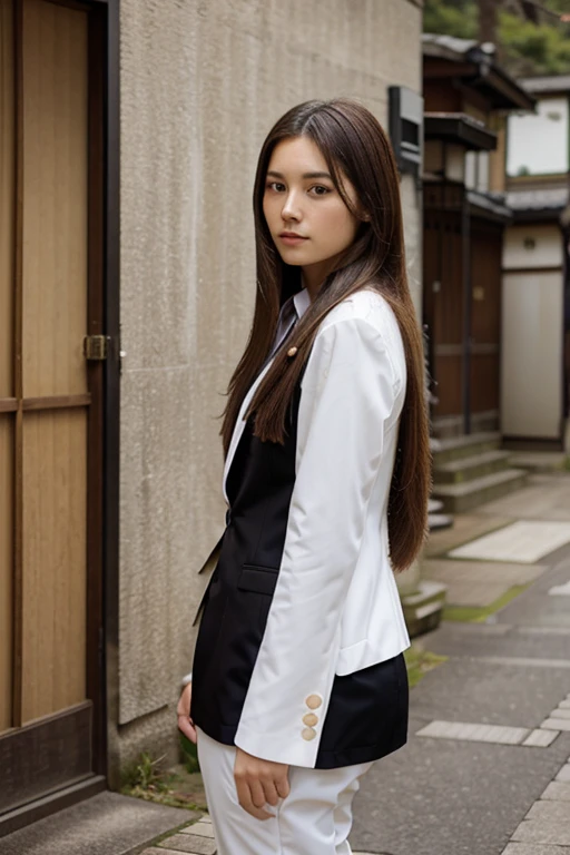 long hair, Woman, suit, Slim, 25 years, Japan man