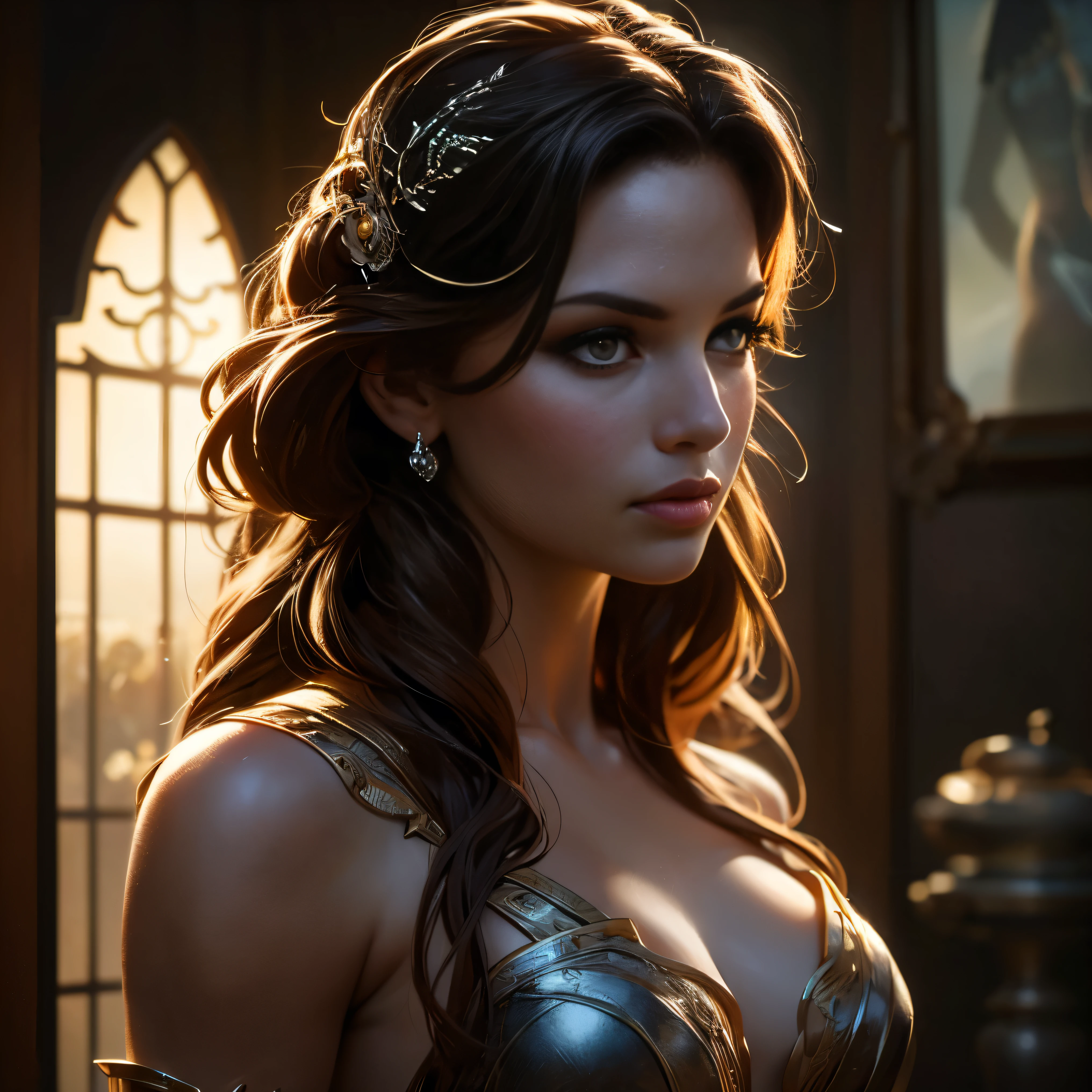 high quality、8k、Realistic、masterpiece、Very detailed、Cinema Lighting、dramatic、ether、elegant、Titania, Graceful fairy queen、I'm very proud、Amazingly beautiful、Butterfly Wings、Ideal ratio、Intricate details、Fantasy、Mysterious、loose fitting dress、Ornate headdress、Shining Aura、Calm expression、Bright colors、Chiaroscuro lighting、Lush leaf background