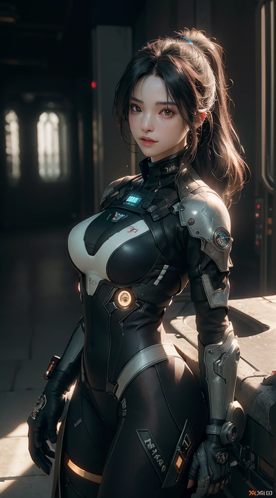 ((Best quality)), ((masterpiece)), (detailed:1.4), 3D, an image of a beautiful cyberpunk female,HDR (High Dynamic Range),Ray Tracing,NVIDIA RTX,Super-Resolution,Unreal 5,Subsurface scattering,PBR Texturing,Post-processing,Anisotropic Filtering,Depth-of-field,Maximum clarity and sharpness,Multi-layered textures,Albedo and Specular maps,Surface shading,Accurate simulation of light-material interaction,Perfect proportions,Octane Render,Two-tone lighting,Wide aperture,Low ISO,White balance,Rule of thirds,8K RAW,