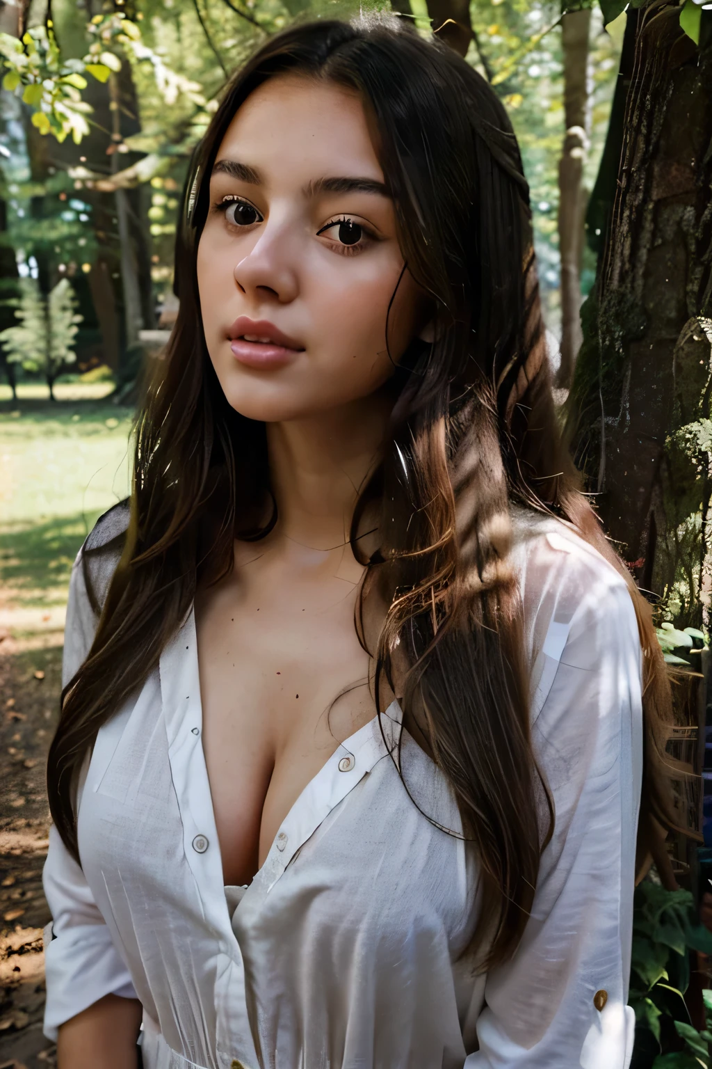 Albanian girl. Dark hair. Dark Eyes. . Young adult. Pretty body, perfect bust, Beautiful young adult girl, Blonde wavy hair, brunette long brown hair, beautiful girls, tree, kissing, romantic, nature setting, intimate moment, outdoor romance, love and affection