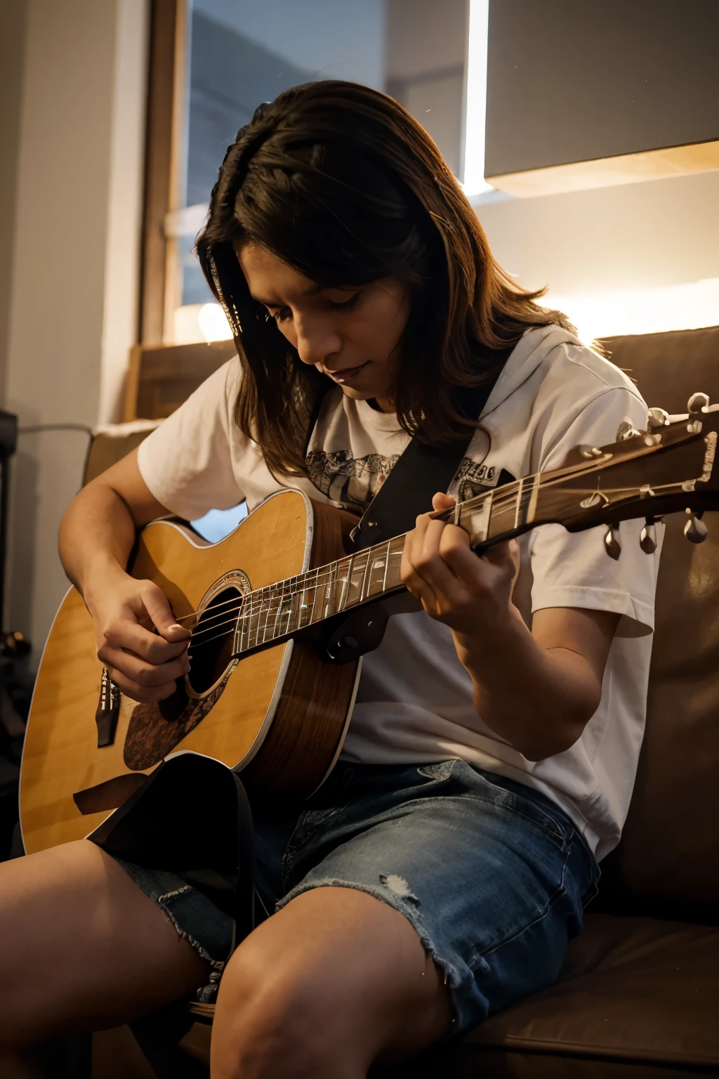 Cachorro tocando guitarra