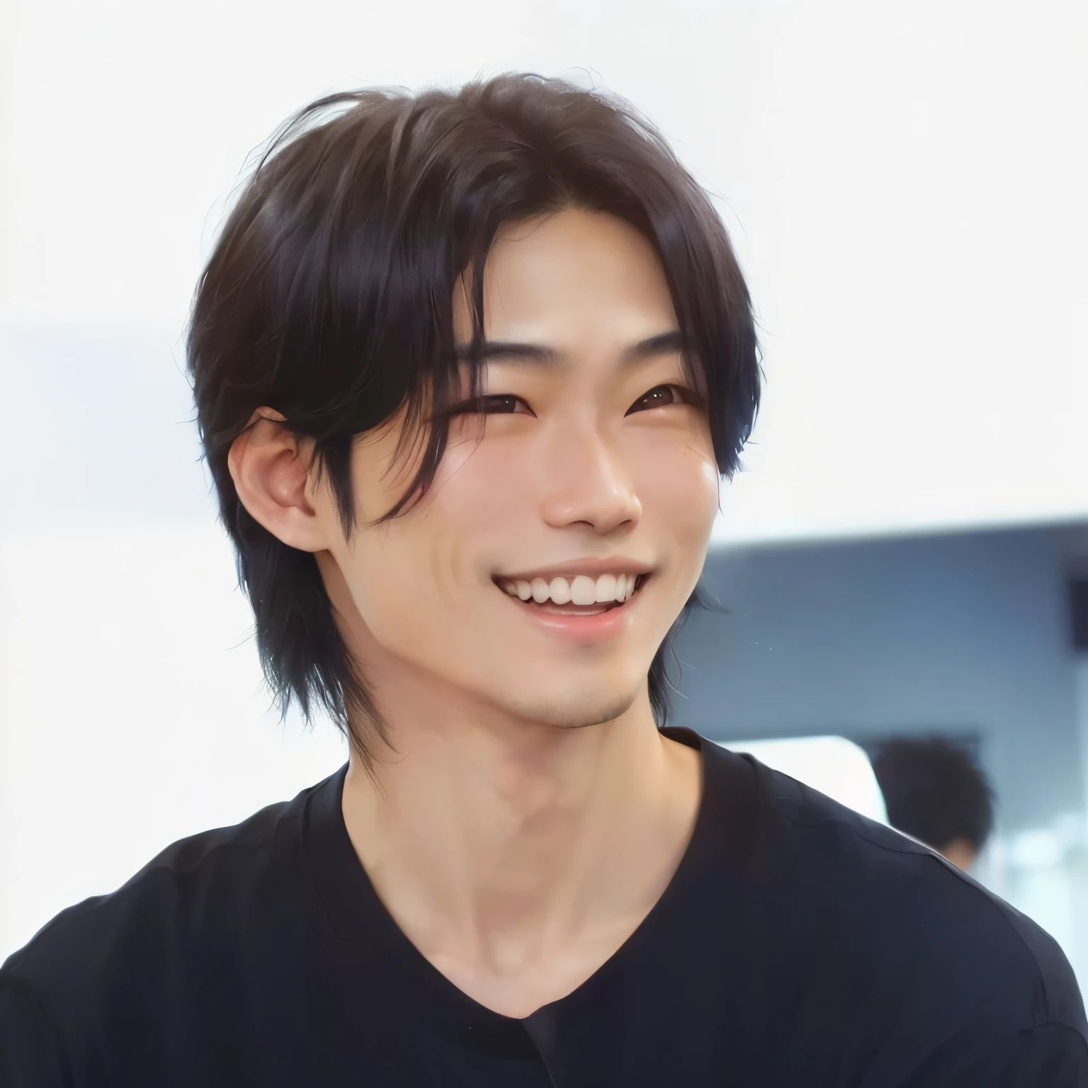 arafed asian man wearing a black shirt and a smile on his face, toru furuya, cai xukun, macoto takahashi, fukaya yuichiro, kousuke oono, yasumoto oka, kimitake yoshioka, tanaka suguru, daisuke tsutsumi, yosuke ueno, kentaro